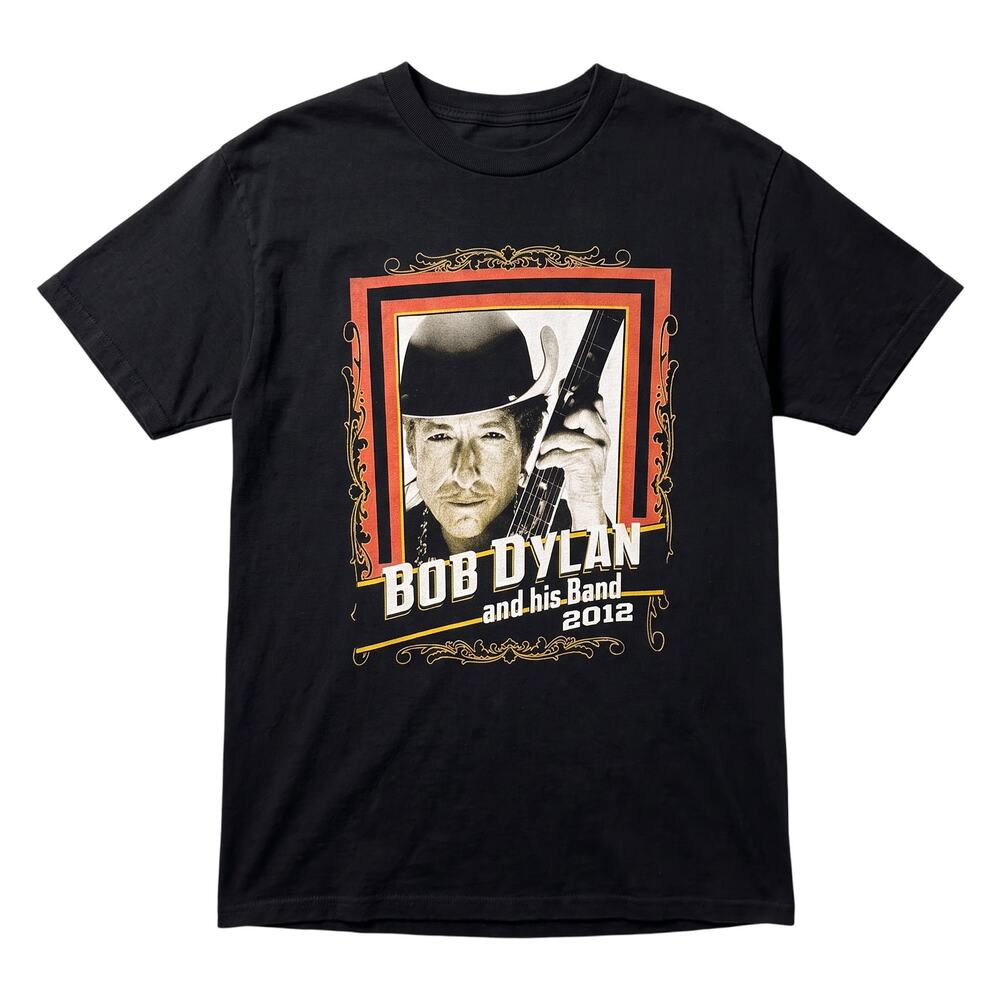 Bob Dylan and his Band 2012 Mark Knopfler Concert Tour T-Shirt Men's XL Black